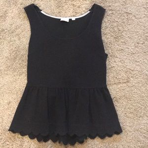 Anthropologie tank with scalloped back